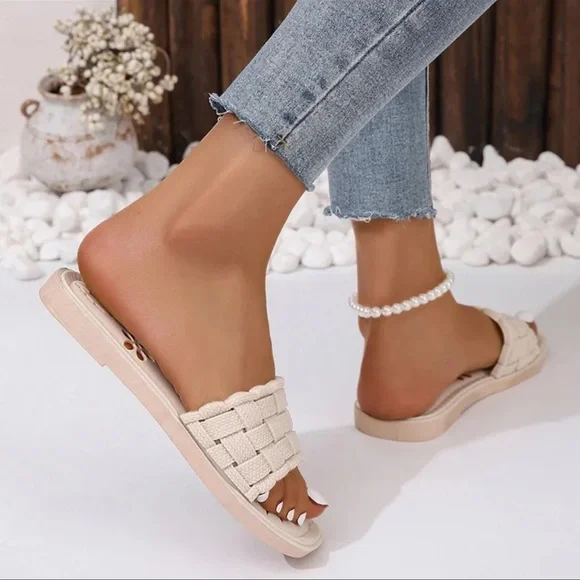 Golden floral slip ons - Picture 4 of 5